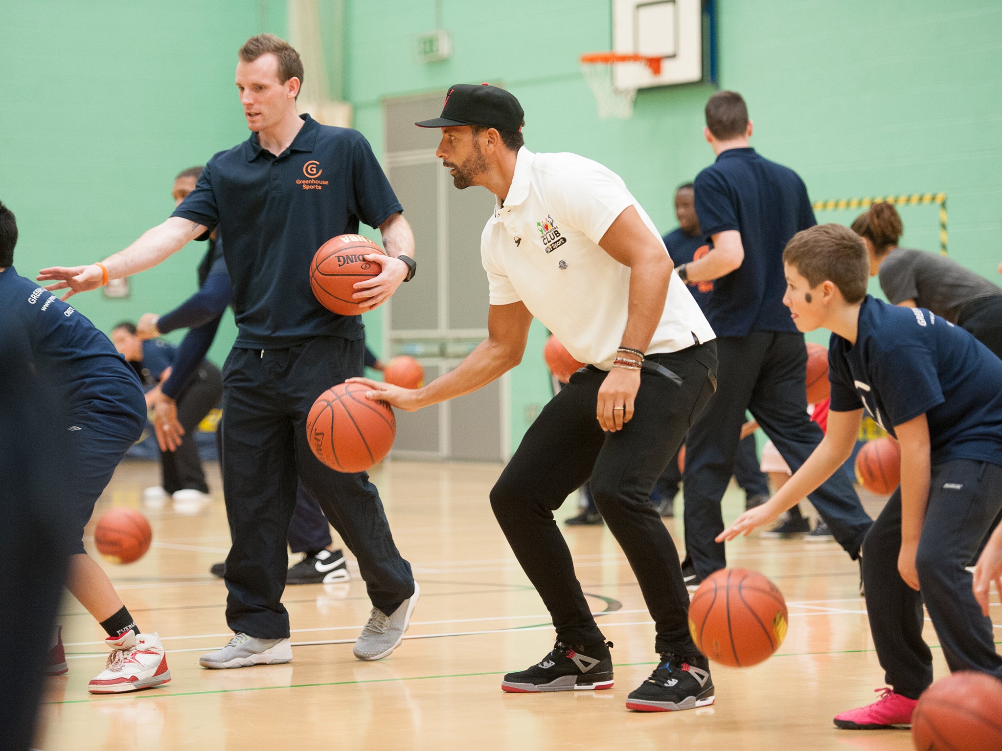 Ferdinand took part in a coaching clinic run by charity Greenhouse Sports and BT Sport Supporters' Club