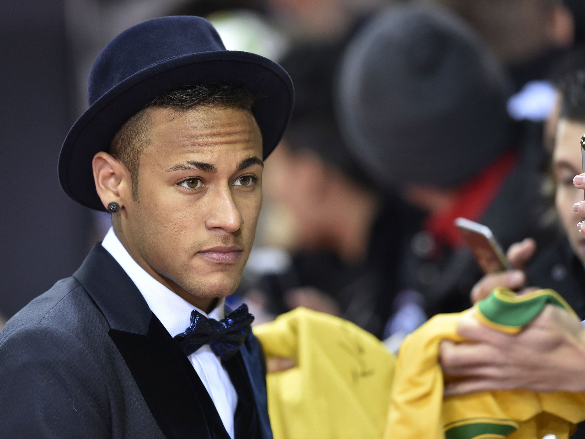 Neymar at the Fifa Ballon d'Or awards