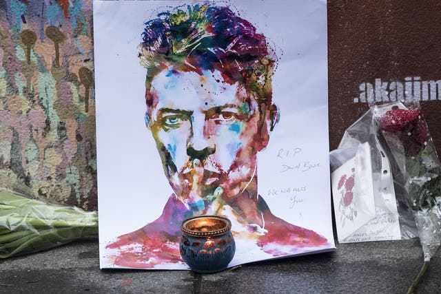 Tributes to David Bowie in Brixton, London