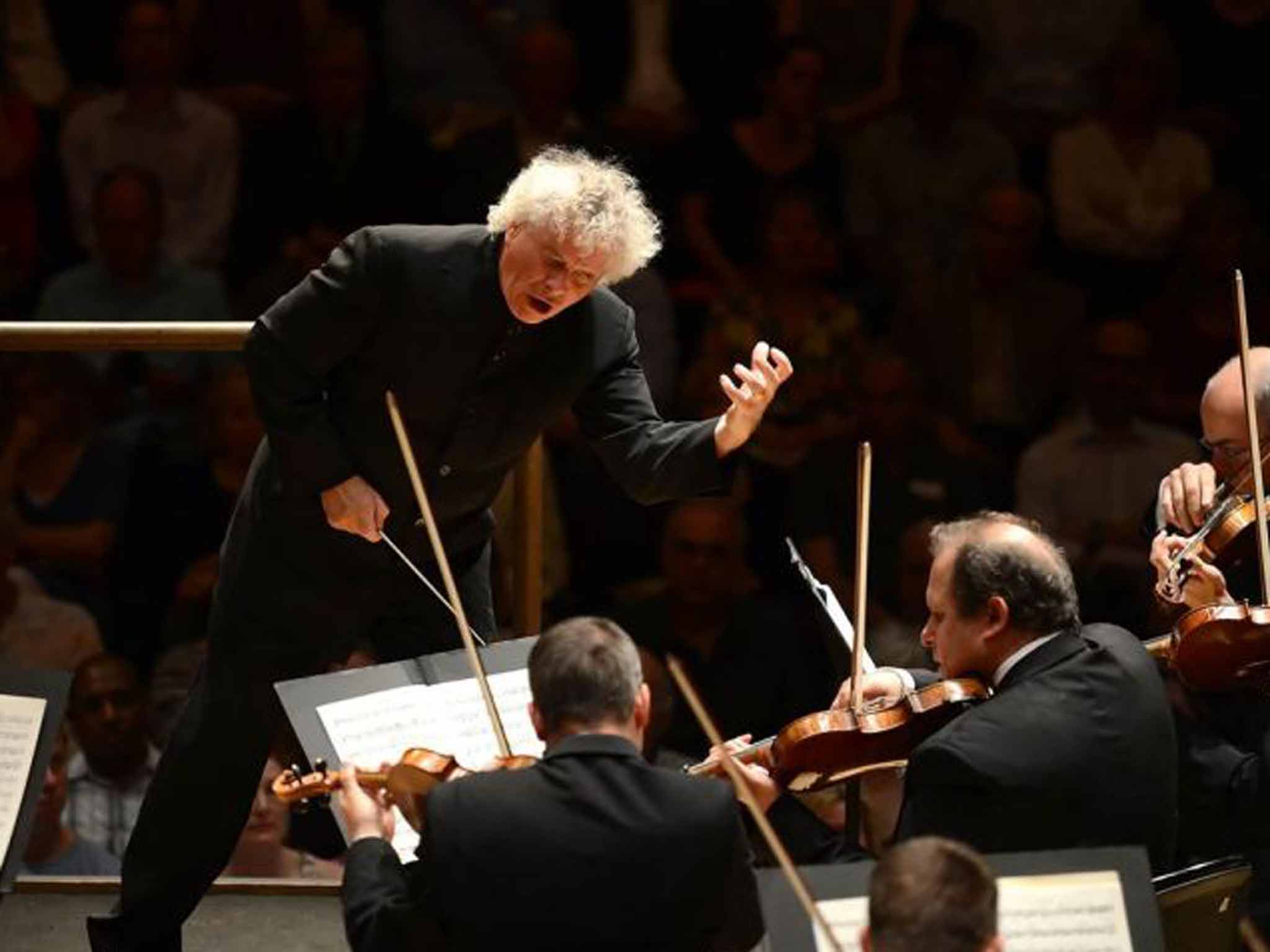 Just his forte: Sir Simon Rattle with the LSO