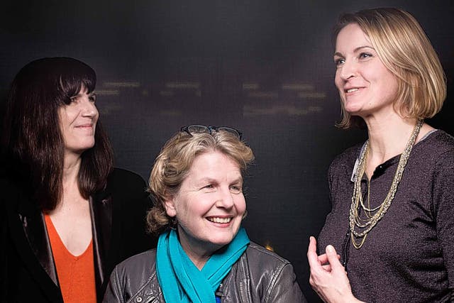 Sisters in arms: (from left) Catherine Mayer, Sandi Toksvig and Sophie Walker, founders of the Women's Equality Party