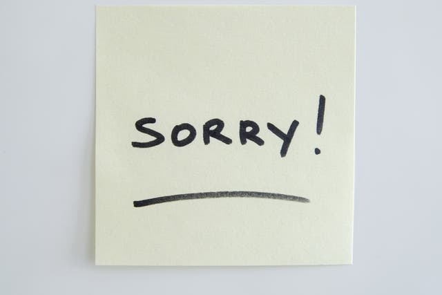 Is saying sorry a sign of weakness?