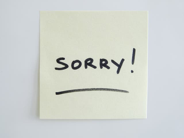 Is saying sorry a sign of weakness?