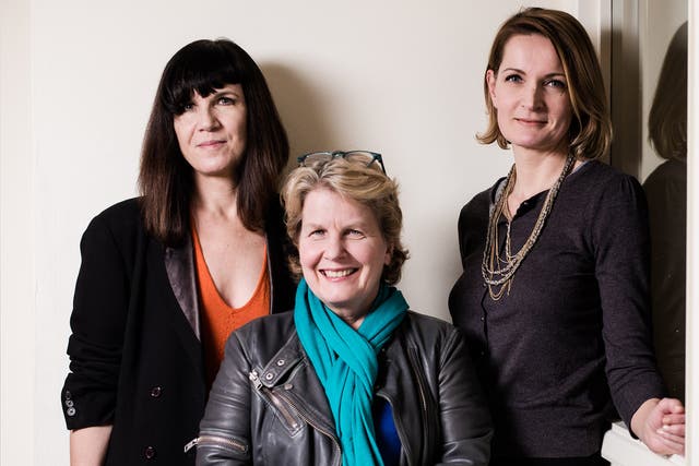 The founders of the Women's Equality Party; Catherine Mayer, Sandi Toksvig and Sophie Walker