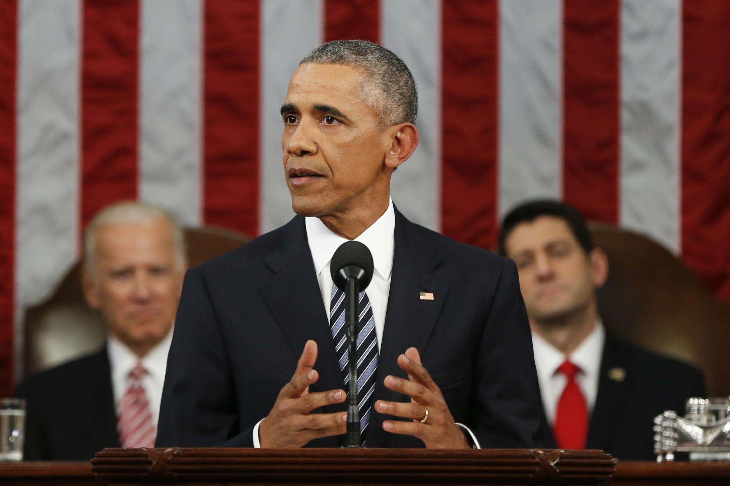 Mr Obama delivered his final State of the Union address