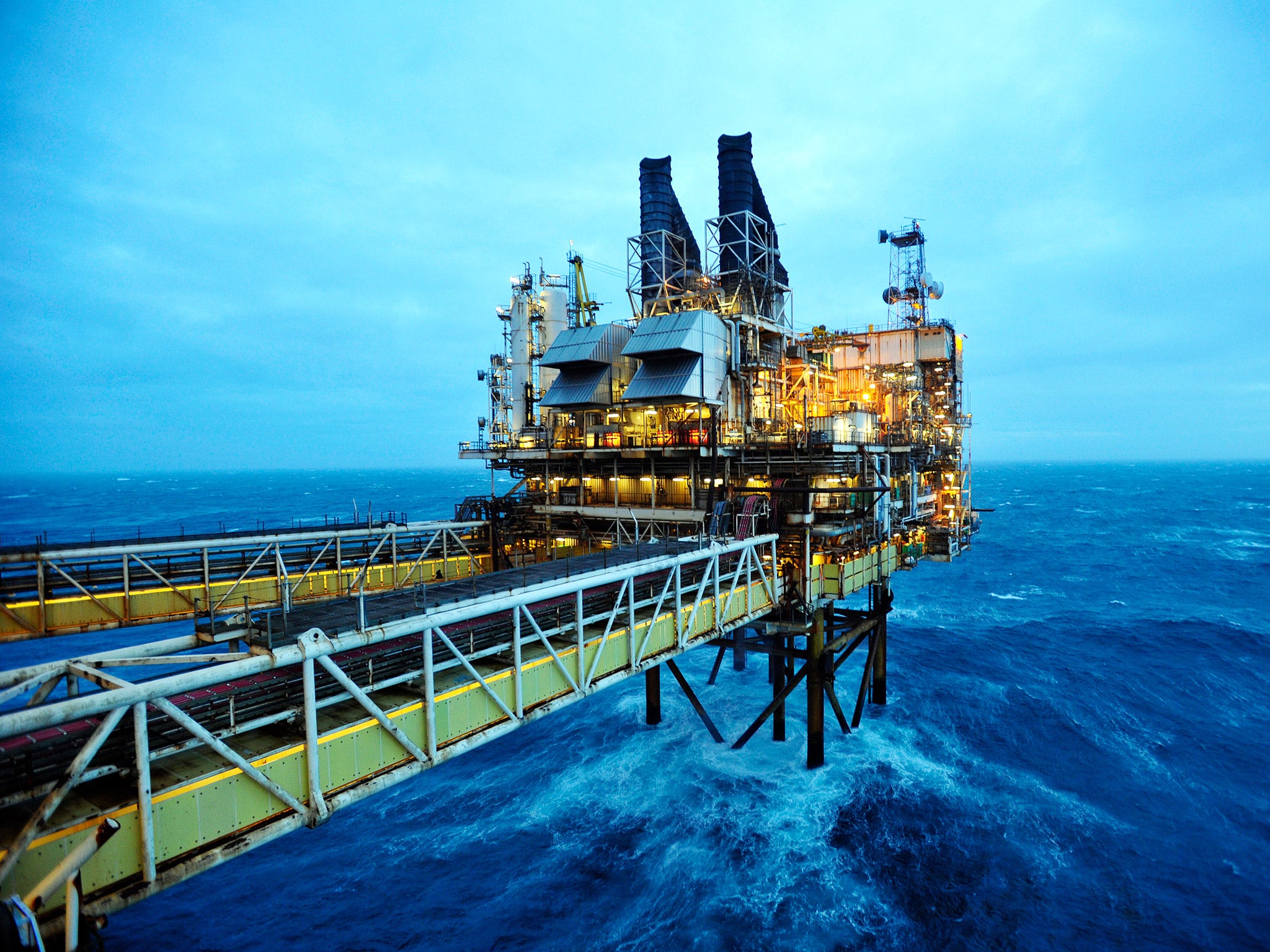 The BP ETAP (Eastern Trough Area Project) oil platform in the North Sea, around 100 miles east of Aberdeen, Scotland