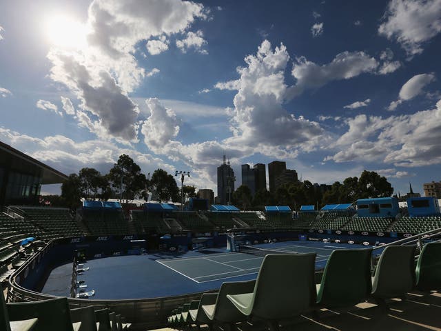 A view of Melbourne Park, where the Australian Open is held