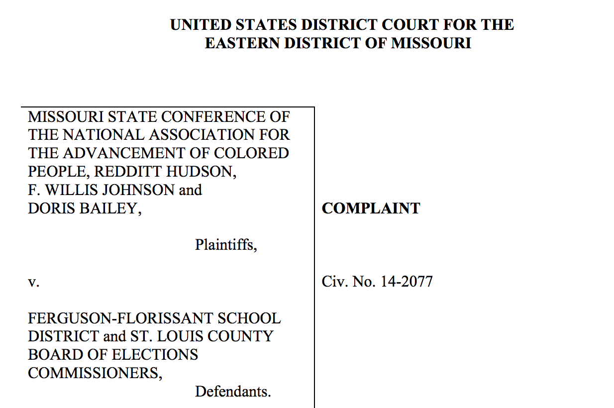 The ACLU has accused the school district of using a voting system that 'locks out' black people from the process