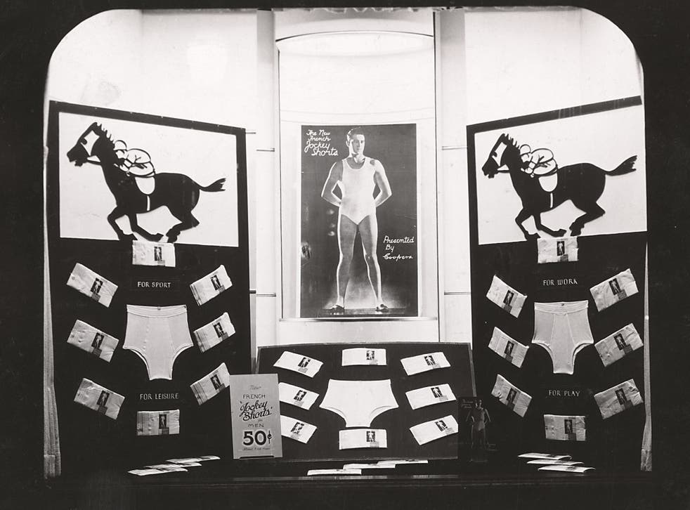 The 1935 window display of the new Y-fronts in Marshall Field’s department store