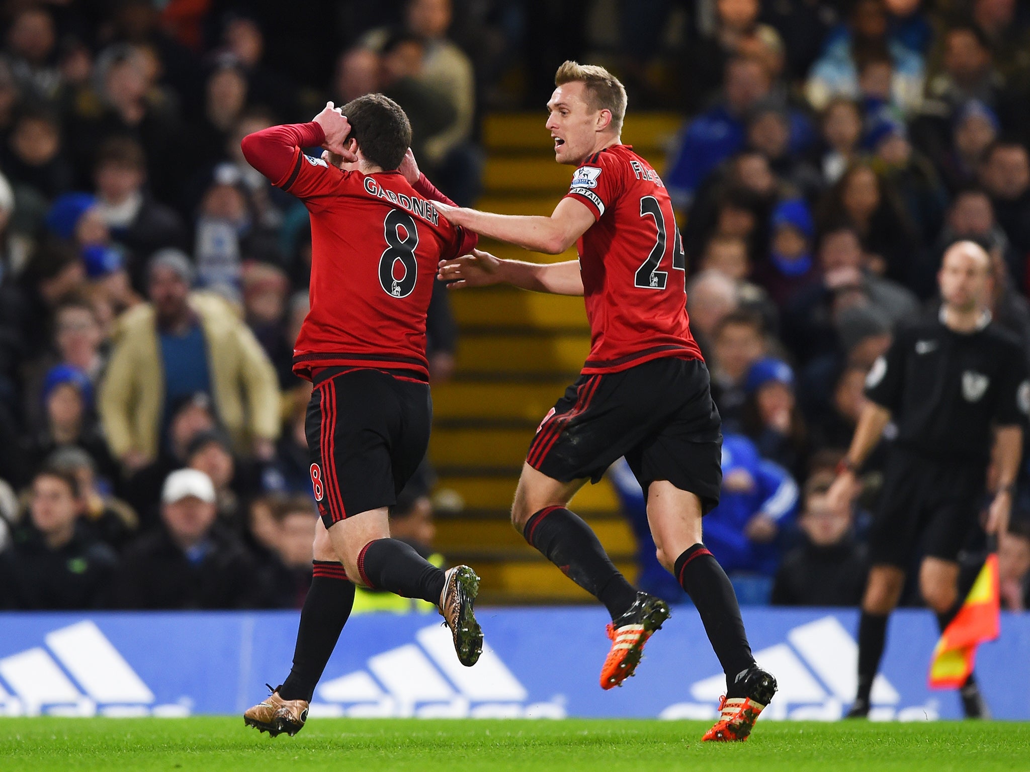 Craig Gardner relishes his equaliser against Chelsea