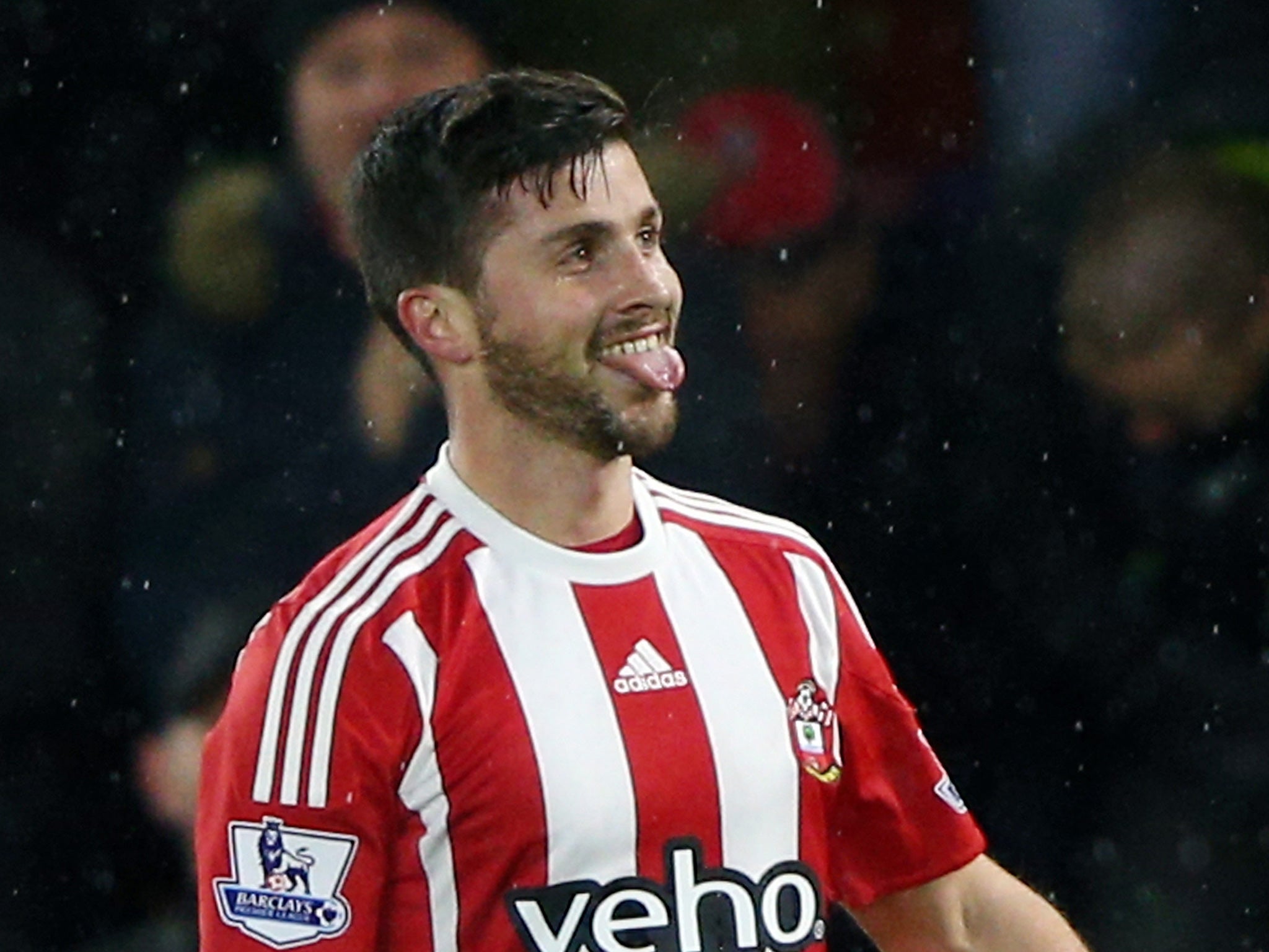 &#13;
Southampton striker Shane Long celebrates&#13;