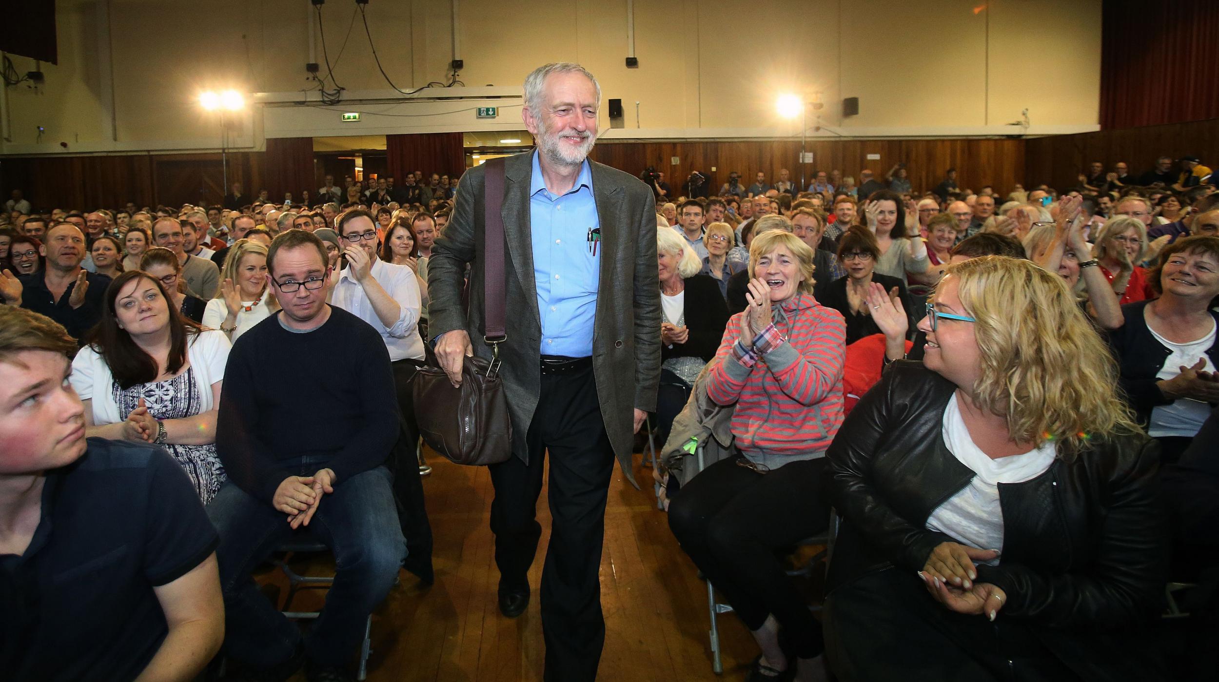 Jeremy Corbyn drew large crowds for speeches during the Labour leadership election