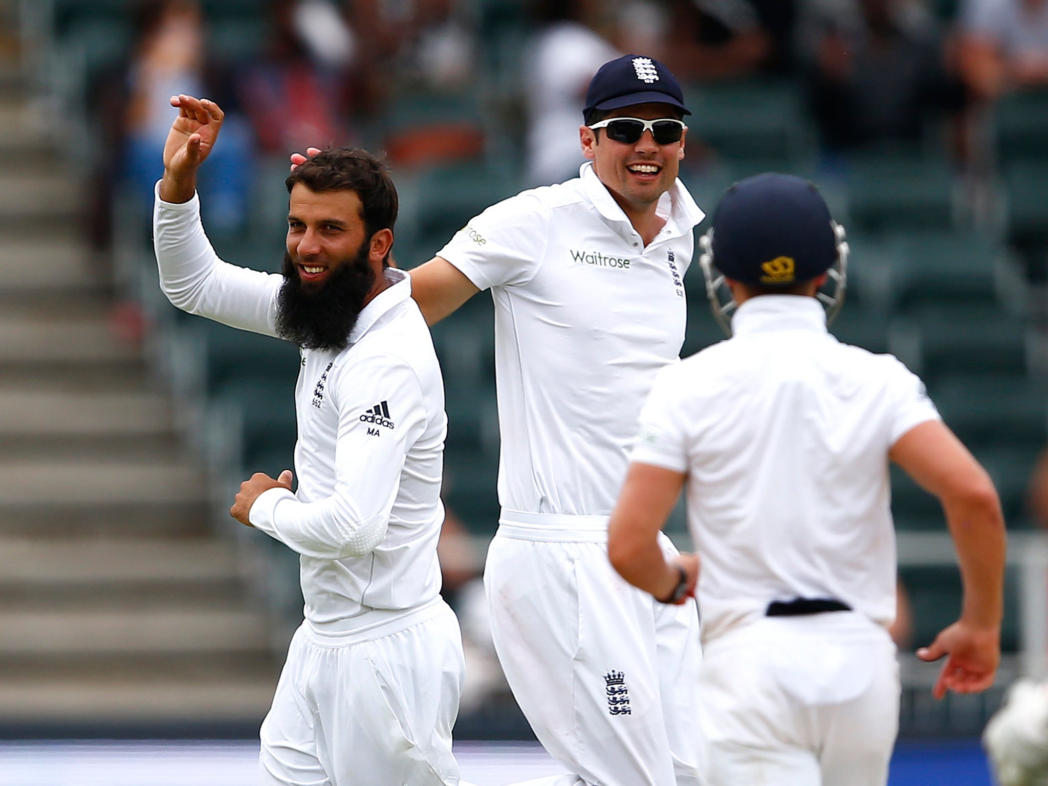 Moeen Ali celebrates but he didn't have the best series