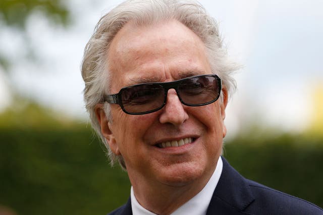 Alan Rickman pictured at the Goodwood Festival, July 2015