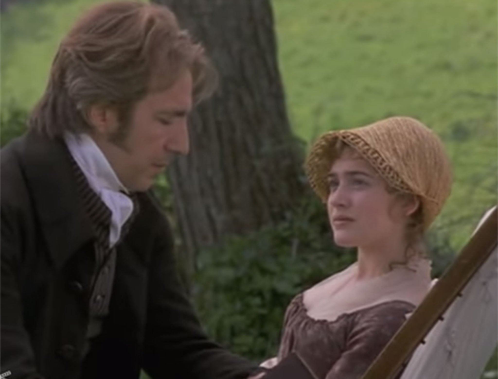 Alan Rickman as Colonel Brandon with Marianne (Kate Winslet) in Sense and Sensibility