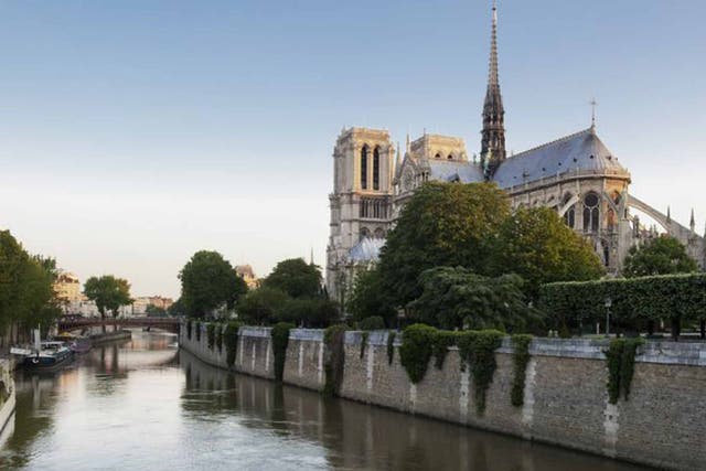 Holy water: Notre-Dame Cathedral on Ile de la Cité