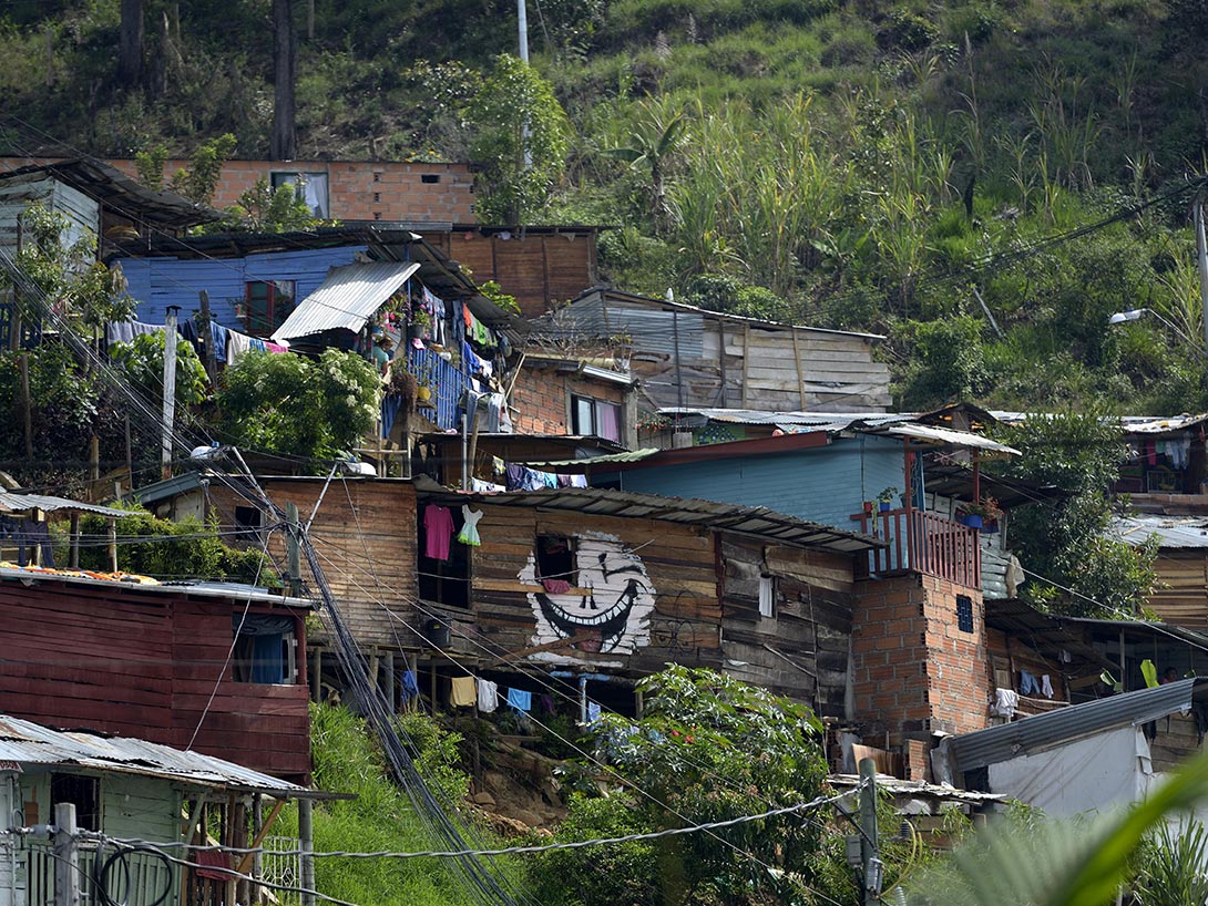 Slums in Colombia, one of the world's most unequal countries