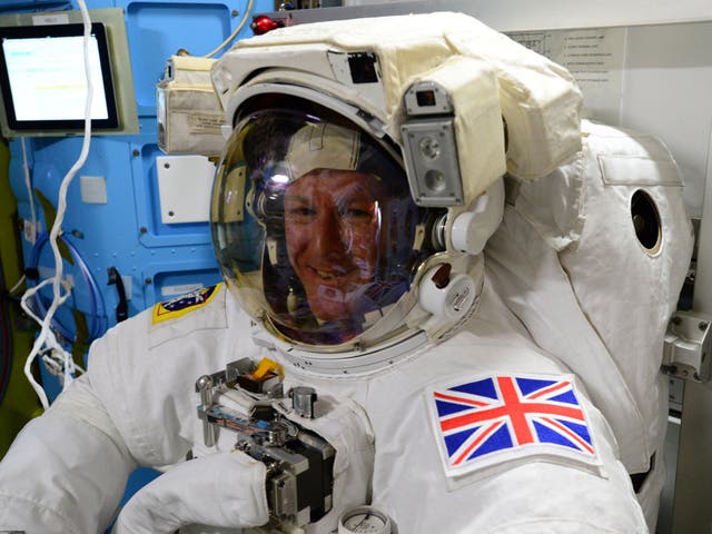 Major Tim Peake carries out final checks before his space walk