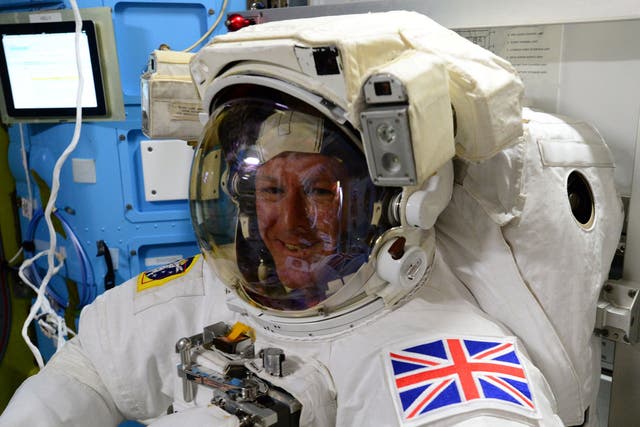 Major Tim Peake carries out final checks before his space walk