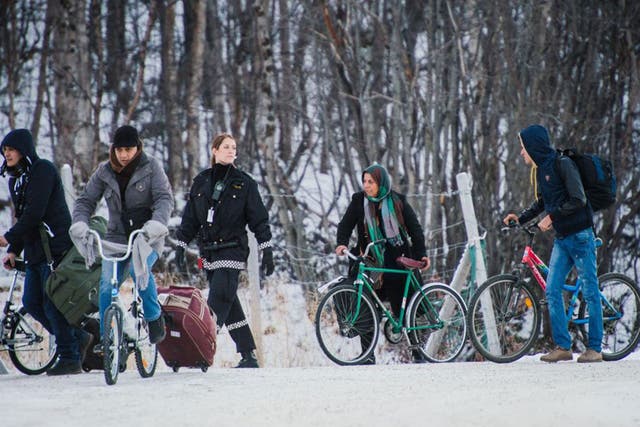 Most of the refugees using bicycles to cross the border at Storskog are originally from Syria