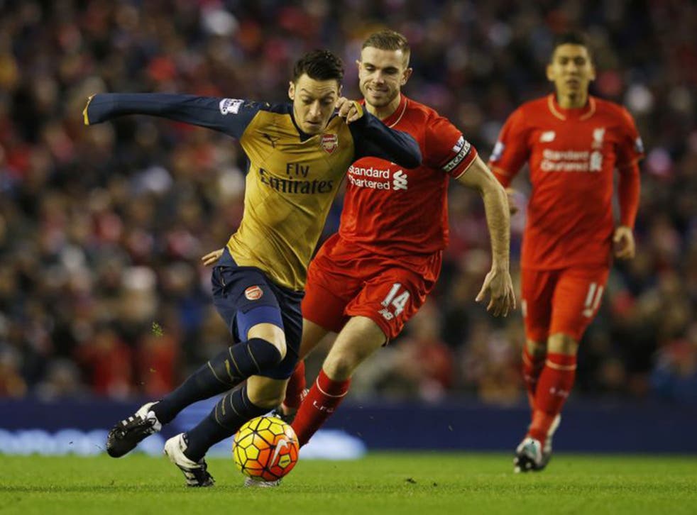 Mesut Özil was a key performer for Arsenal at Anfield