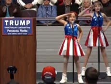 Trump's warm-up act with young girls dancing labelled 'sickening'