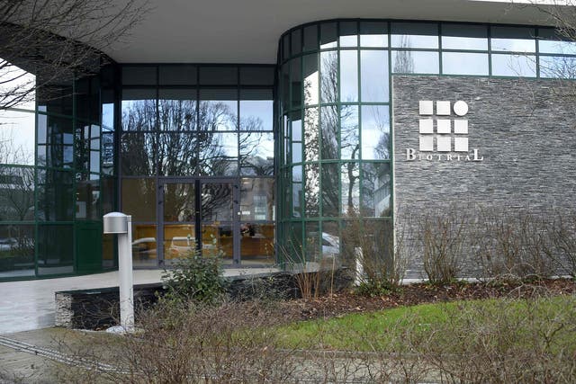 Biotrial laboratory building in Rennes where a clinical trial of an oral medication left one person brain-dead and five hospitalised