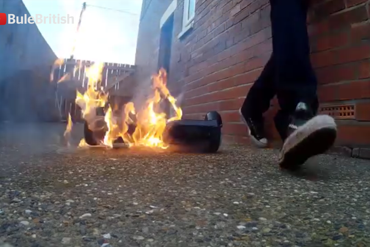 Hoverboard bursts into flames during first ride | The Independent | The ...