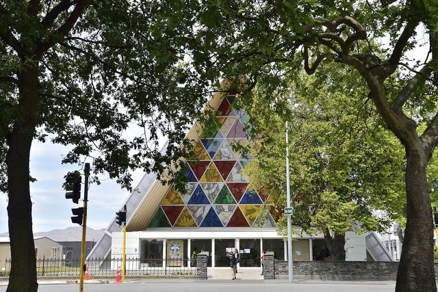 Christchurch's "Cardboard Cathedral", designed by award-winning Japanese architect Shigeru Ban
