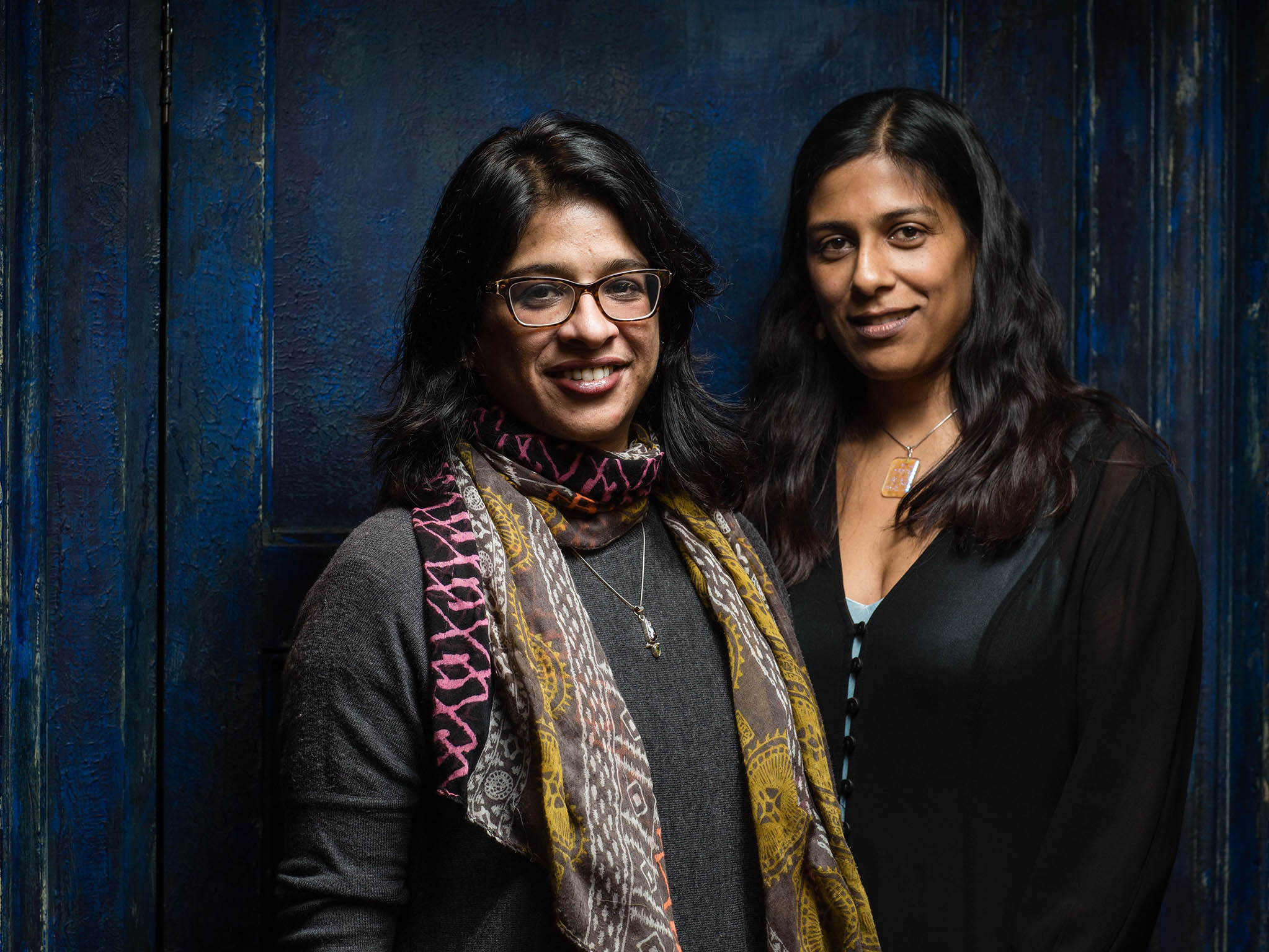 Playwright Lolita Chakrabarti and director Indhu Rubasingham in rehearsals for their hit play Red Velvet