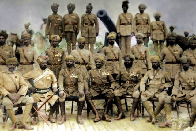 Soldiers from pre-partition India fought alongside British troops in the first world war