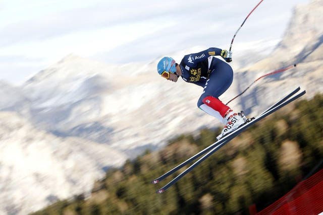 Christof Innerhofer of Italy competes during the Audi FIS Alpine Ski World Cup Men's Downhill Training in Val Gardena, Italy