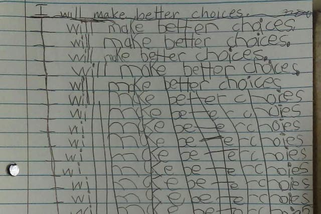 Six-year-old Isabella Collier's quick solution to a boring punishment