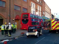 Seven in hospital after Enfield bus crash