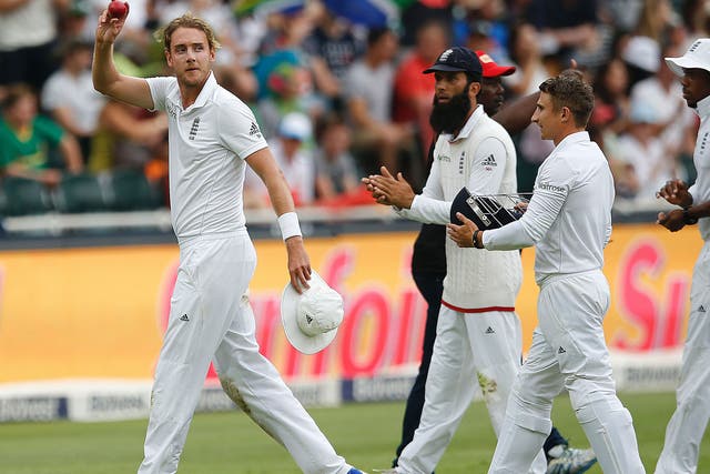 Stuart Broad takes the plaudits after finishing with figures of 6-17