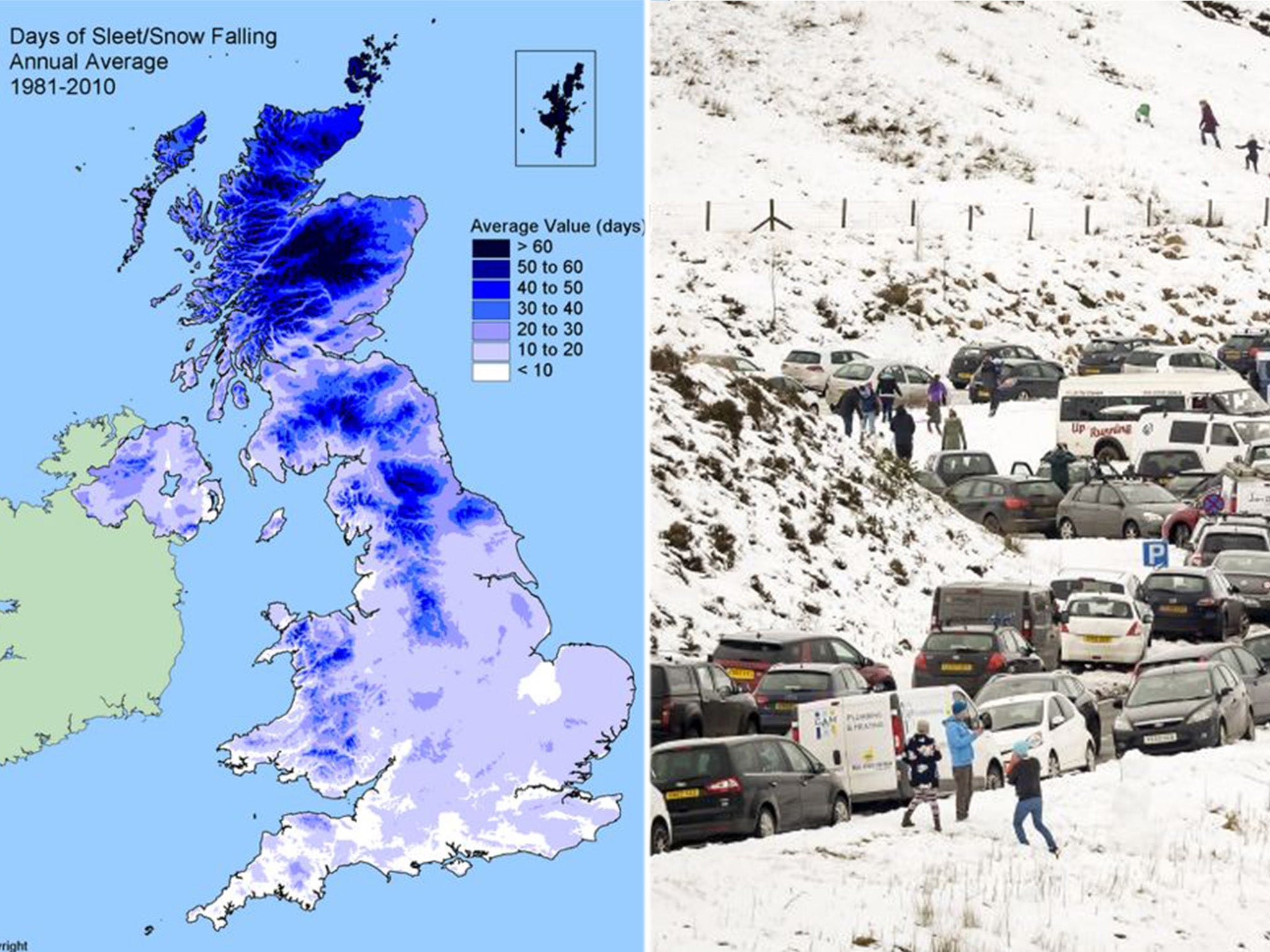 Up to 10cm of snow is expected to fall in a '100 mile corridor' across the UK