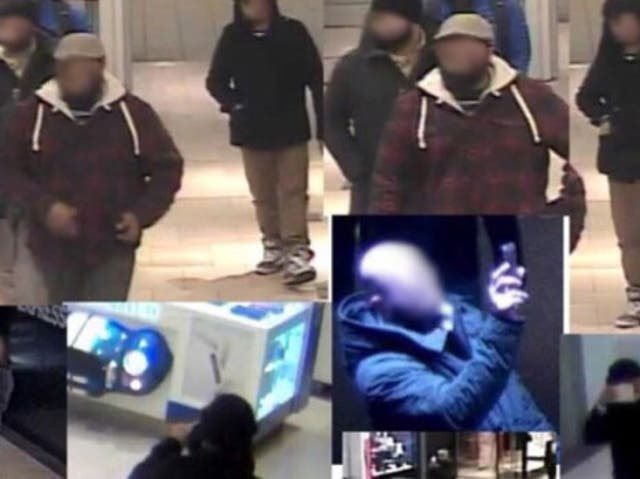 The leaked CCTV images of Mohammed Sharaz, Salahuddin Sharaz and Mohammed Kareem.