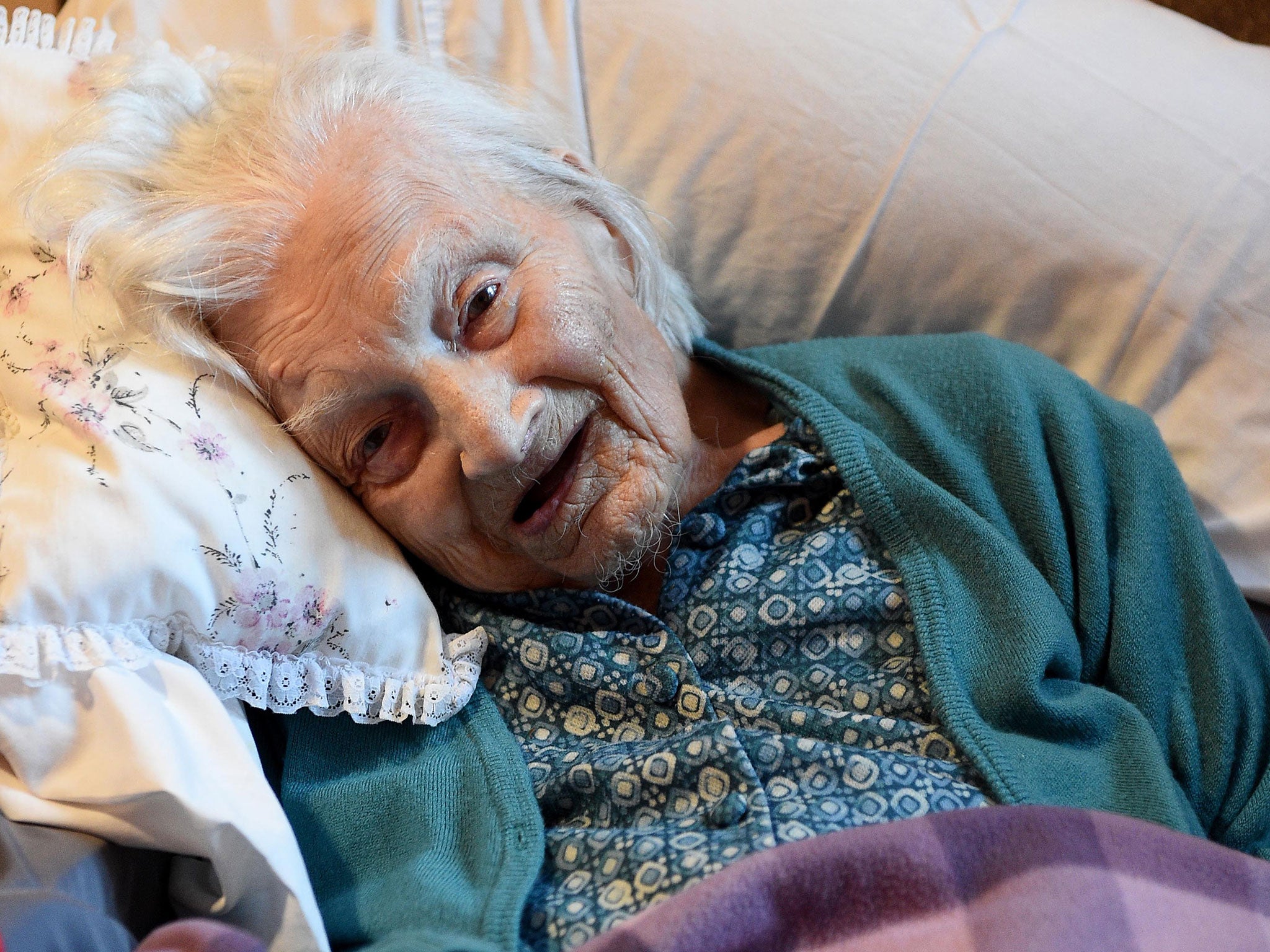 Gladys Hooper in her nursing home