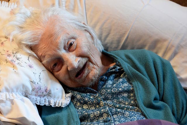 Gladys Hooper in her nursing home