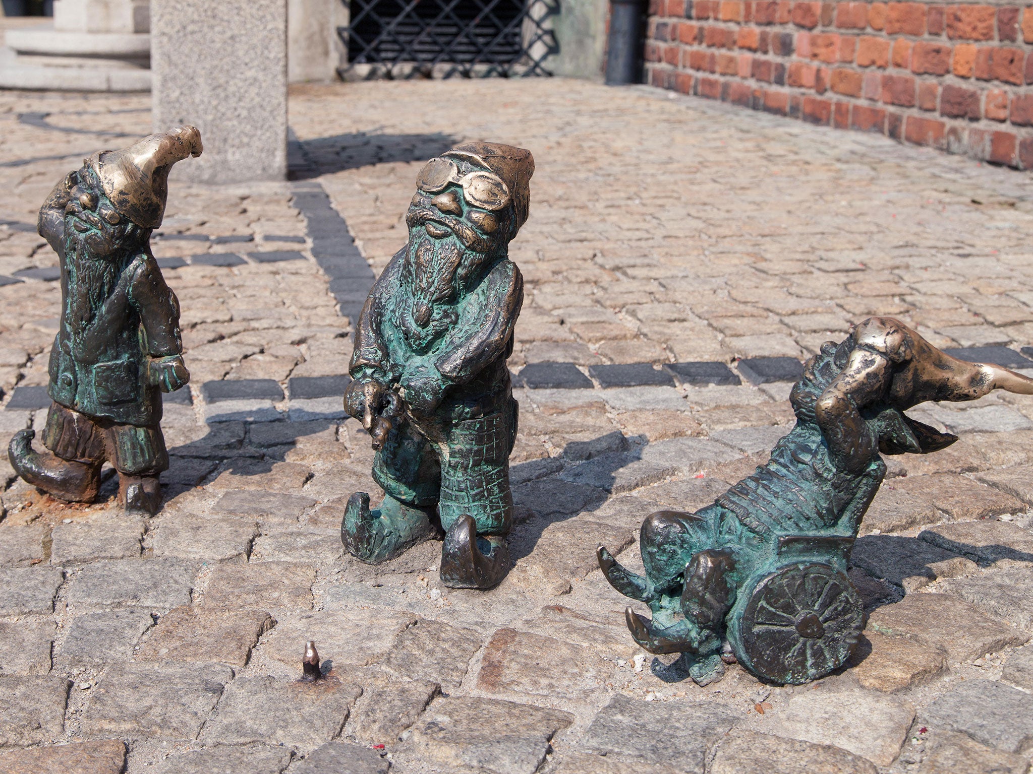 ‘Disabled’ gnomes in Wroclaw’s market square