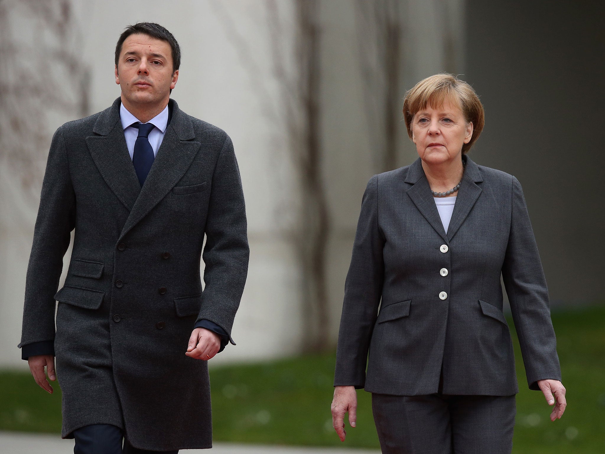 Matteo Renzi and Angela Merkel find themselves at loggerheads