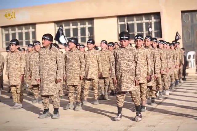 Isis reguarly uses children in its propaganda videos, many of which are filmed at the terror group’s Al Farouq Institute in Raqqa (pictured)
