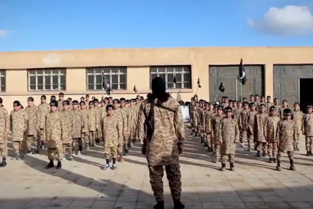 An Isis training camp for child soldiers