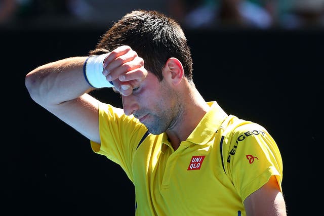 Novak Djokovic beat Hyeon Chung in the Australian Open first set