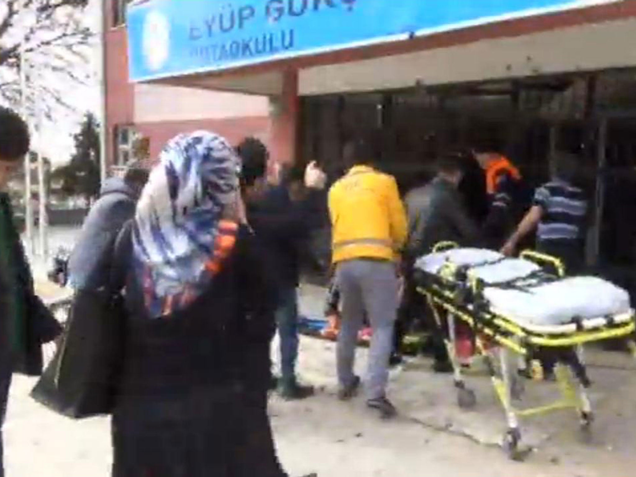 A teacher and children were believed to be among the victims at Eyüp Gökçeimam school in the city of Kilis