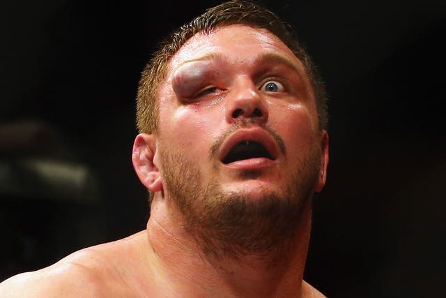 Matt Mitrione suffered a horrific eye injury in his defeat by Travis Browne