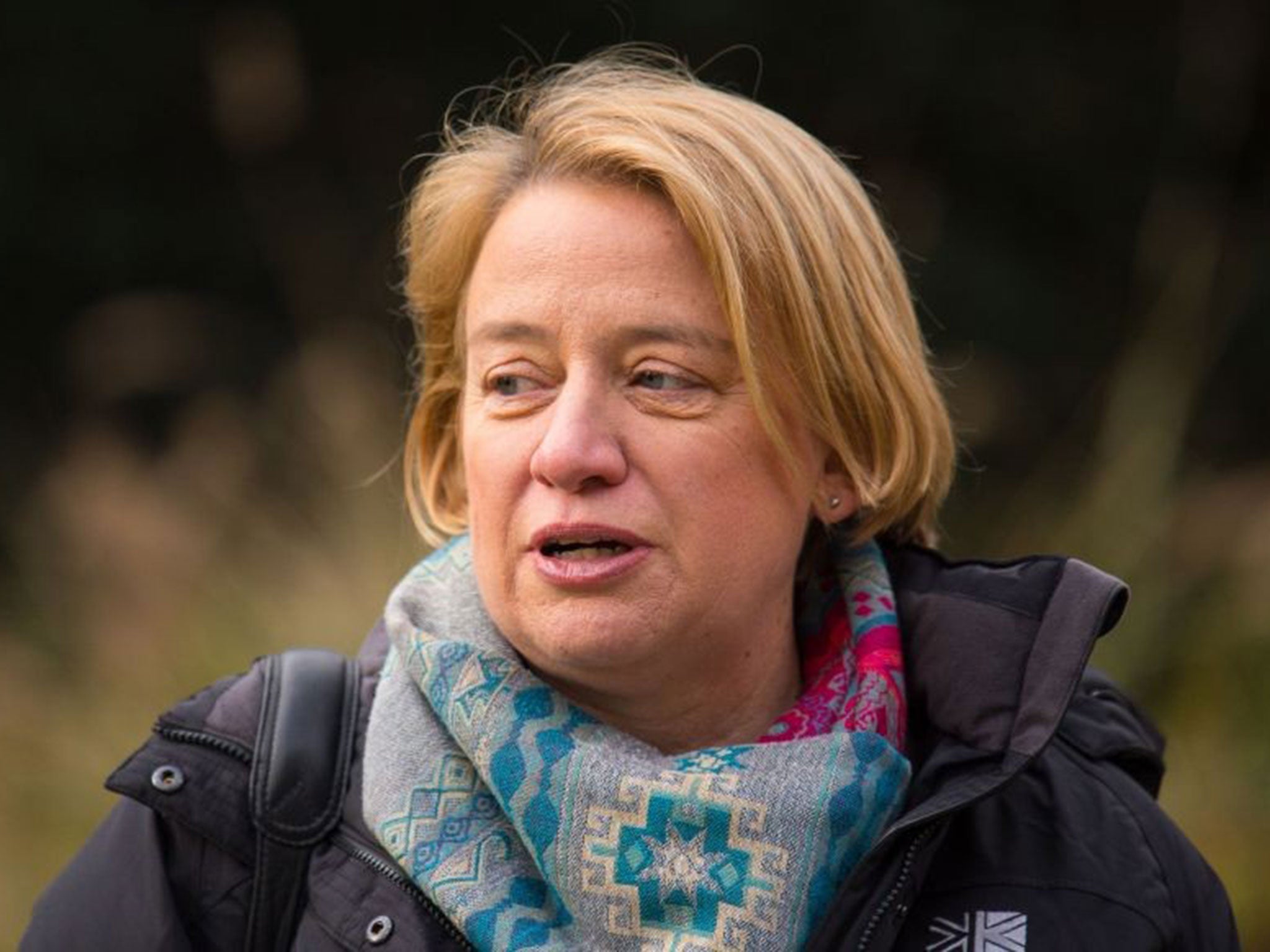 Natalie Bennett, leader of the Green Party, at a memorial service organised by Citizens UK for refugees who have died trying to reach the UK, at St Andrew's Church in the City of London.