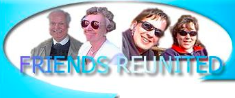 Friends Reunited's original logo, which included Mr Pankhurst's mother and father