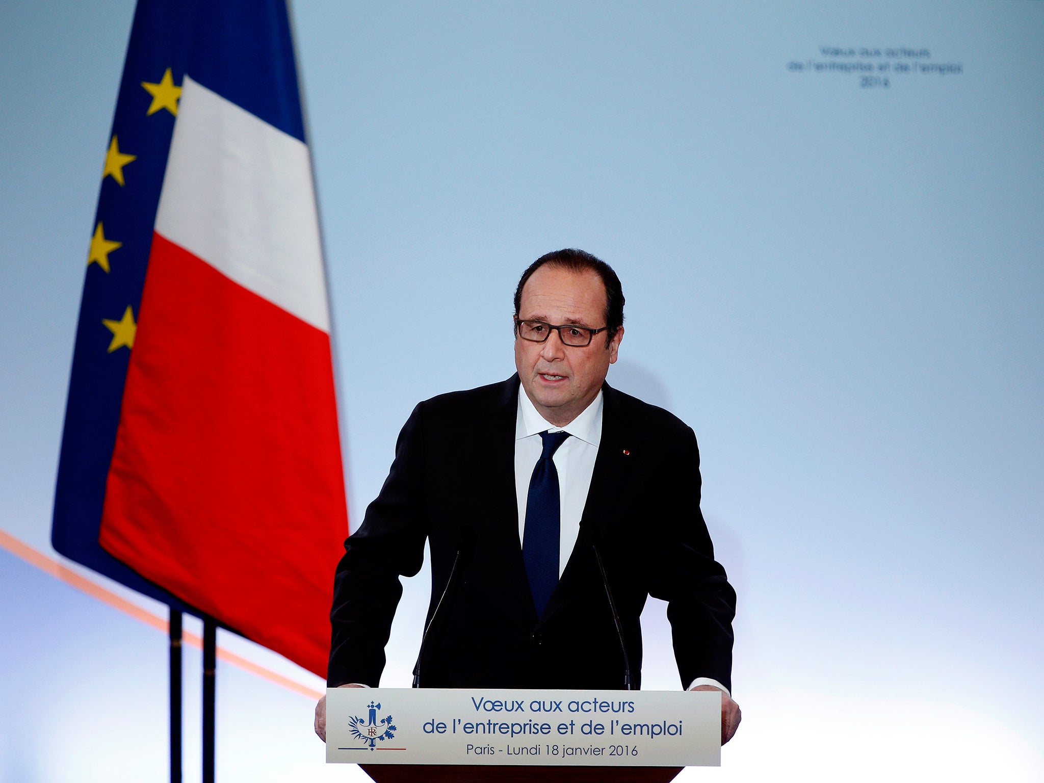 Mr Hollande dismissed suggestions his plan was merely cosmetic in a New Year address to business leaders