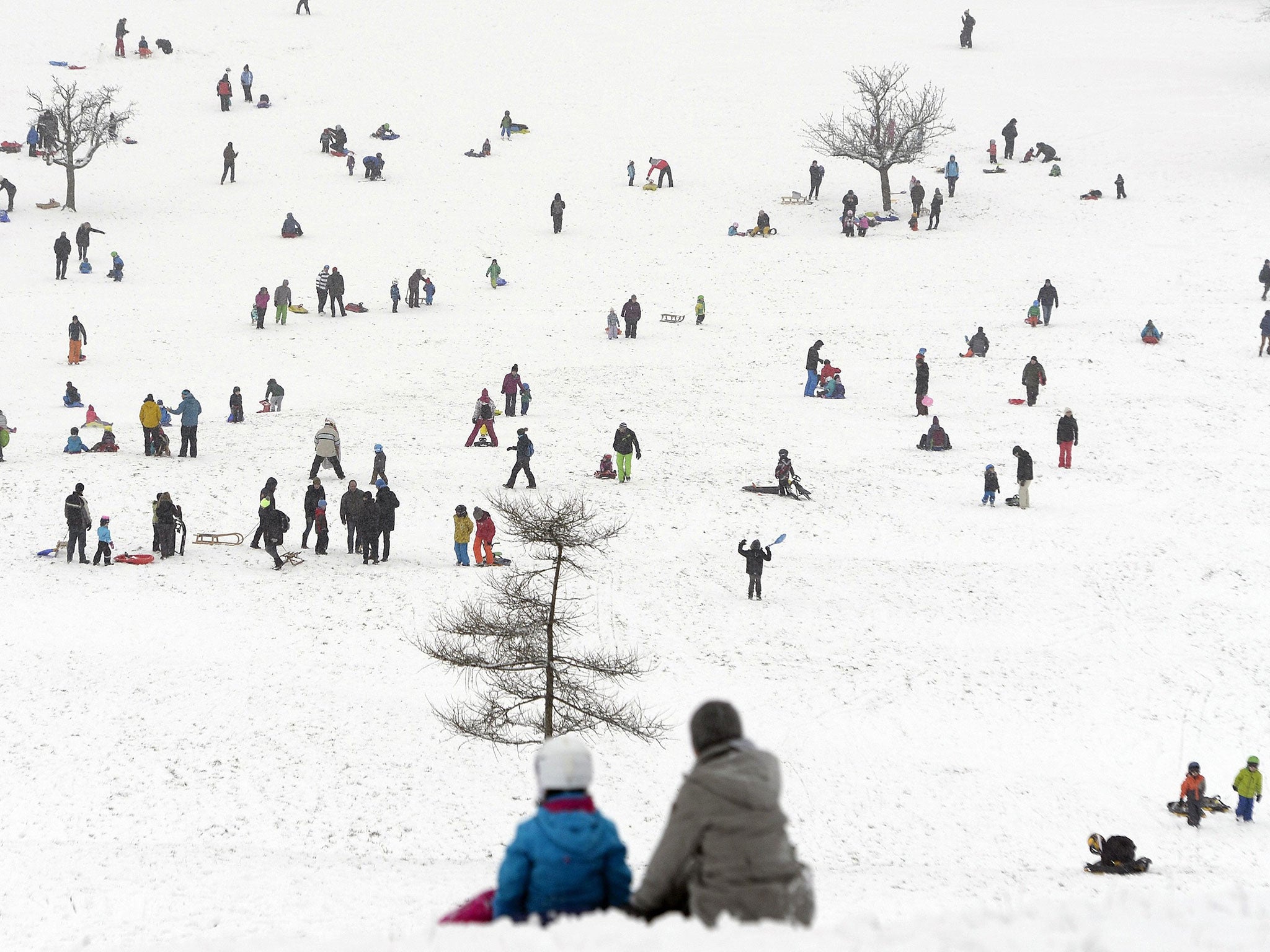 The two Afghan asylum seekers had been sledging in the snow in Altenberg